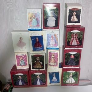 Lot 14 Barbie Ornaments Hallmark Keepsake